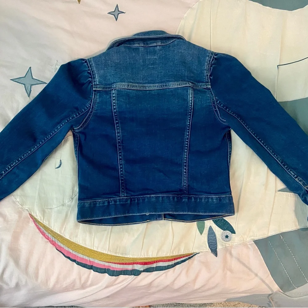 Gap Kids Puff Sleeve Denim Jacket - Medium - Picture 2 of 3
